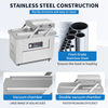 DZ-4002SA Electric Double Chamber Vacuum Packing Machine for Chicken CE Certified Commercial Use Pouch Foil for Textiles