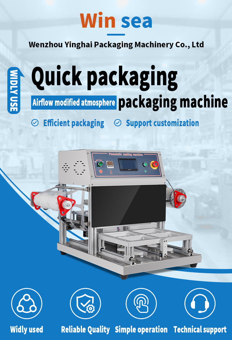 280 Tabletop Map Tray Sealing Machine with Automatic Film Cut for Seafood